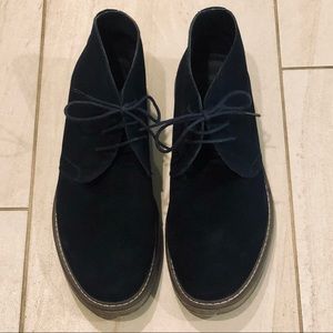 Joseph Abboud Men’s Blue Suede Ankle Boots Size 13